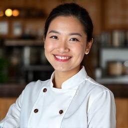 Chef Pastri kami sedang tersenyum